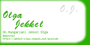 olga jekkel business card